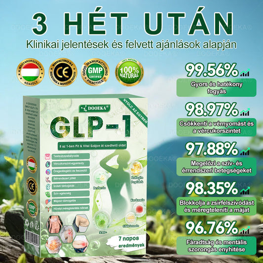 💖  DOOEKA® GLP-1 8 az 1-ben Fit & Vital Szájon át szedhető oldat – 👨‍⚕️ Napi egyszer, 7 nap alatt látható változás / Elhízás, szív- és érrendszeri egészség, cukorbetegség, alvási apnoe, bélrendszer egészsége, ízületi problémák és még sok más esetén