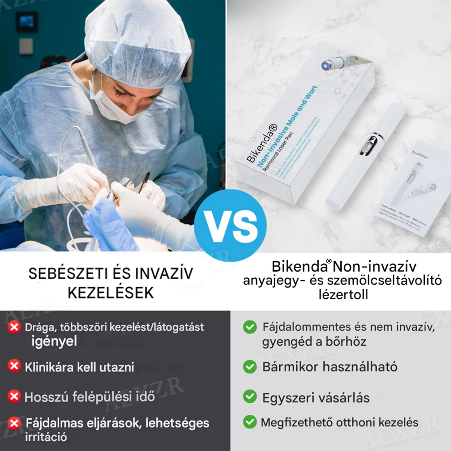 Bikenda® non-invazív anyajegy- és szemölcseltávolító lézertoll✨✨✨