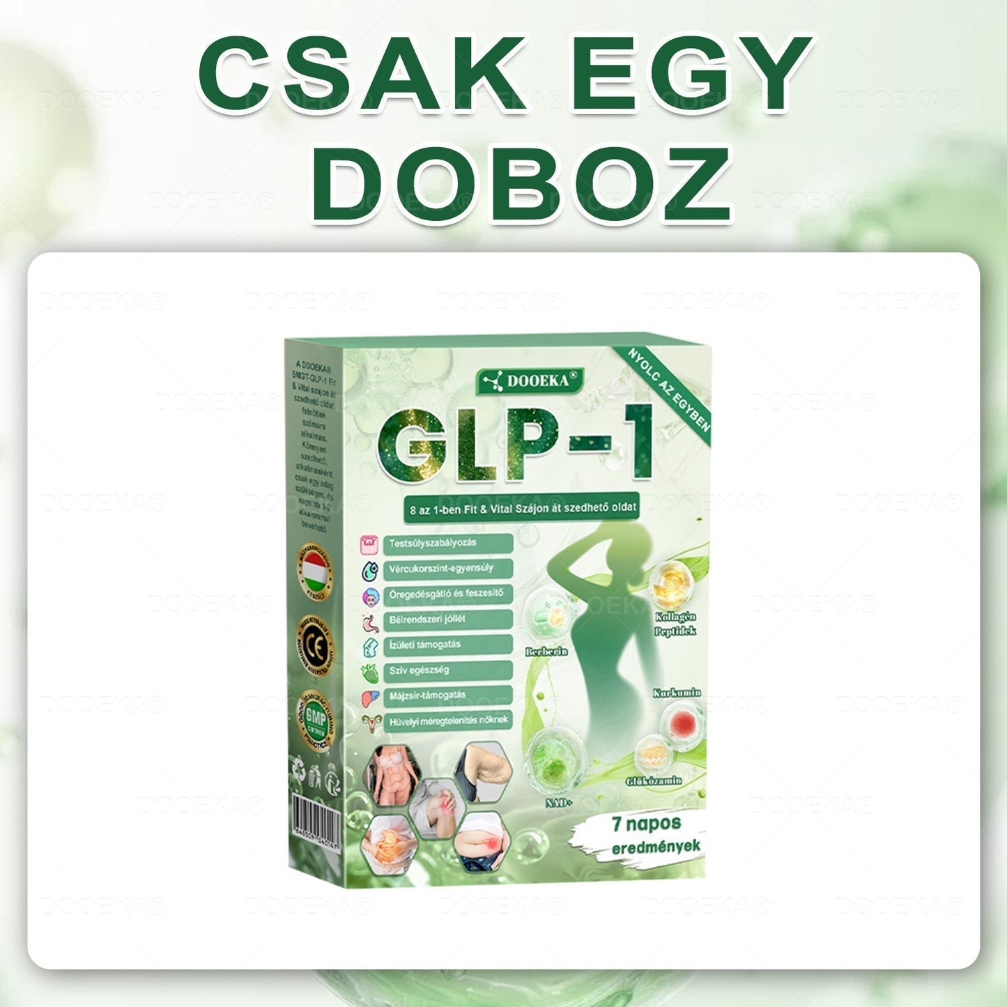 💖💖  DOOEKA® GLP-1 8 az 1-ben Fit & Vital Szájon át szedhető oldat – 👨‍⚕️ Napi egyszer, 7 nap alatt látható változás / Elhízás, szív- és érrendszeri egészség, cukorbetegség, alvási apnoe, bélrendszer egészsége, ízületi problémák és még sok más esetén💖💖